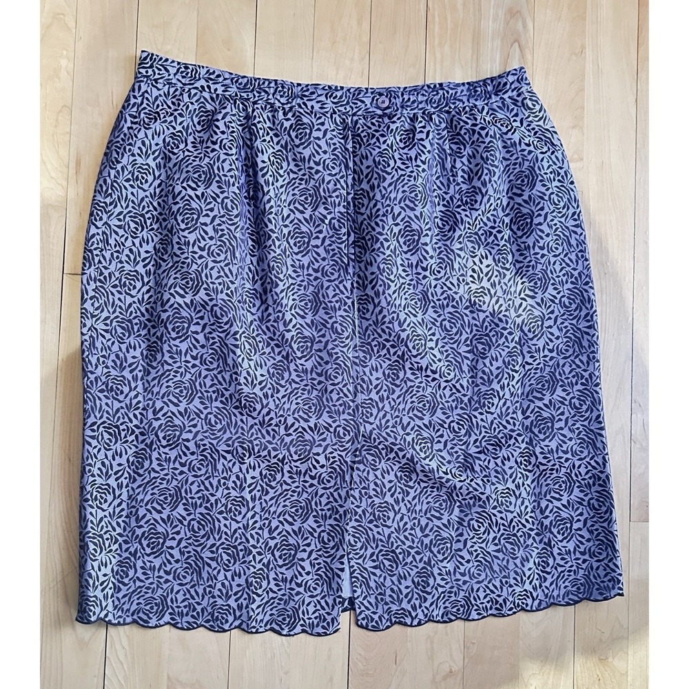 Les Suit Womens Midi Skirt Purple Brown Floral Workwear Boho Plus 22W size - Picture 10 of 11